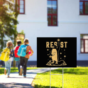Penguins RESIST Sign, Flippers Up Yard Sign