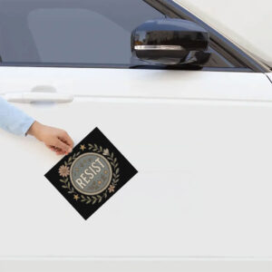 Resist Floral Sticker