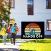 Resist Resistance Statue of Liberty Hands Off Protest Yard Sign