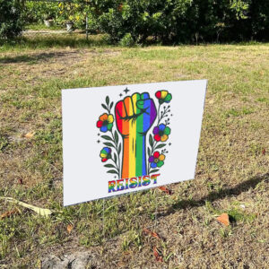 Resist Shirt, Antifascist Banned Books Yard Sign