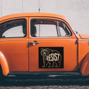 Vintage The Resist Bear Sticker